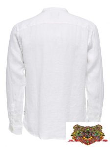 ONLY&SONS – MAGLIA LINO CON BOTTONI Bianca