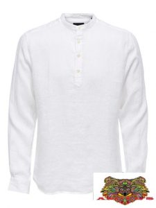 ONLY&SONS – MAGLIA LINO CON BOTTONI Bianca