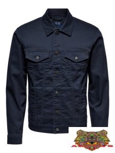 ONLY&SONS- GIUBBINO JEANS Uomo BLU SCURO