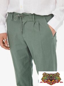 ONLY&SONS – PANTALONI CHINO CON LACCI GRIGIO