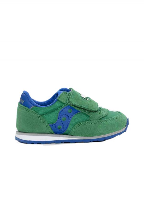 SAUCONY – SCARPE BAMBINI PICCOLI BABY JAZZ HOOK & LOOP VERDE/BLUE