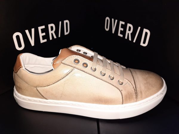 OVER/D – SNEAKERS PELLE BEIGE