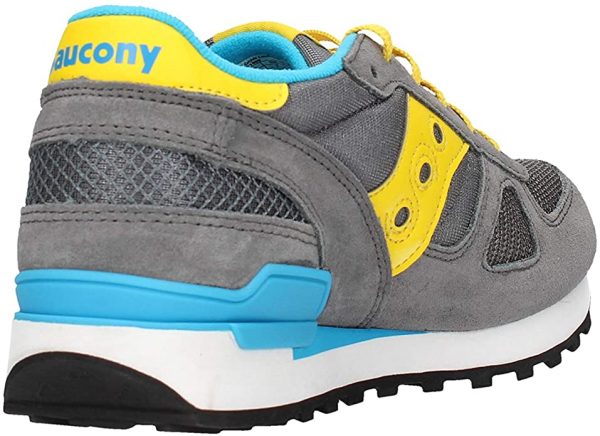 SAUCONY – SCARPE BAMBINO SHADOW ORIGINAL GRIGIO/GIALLO/BLUE