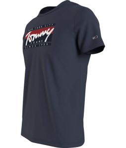 TOMMY HILFIGER – T-SHIRT UOMO BLUE NAVY CON STAMPA