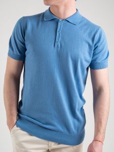OVER-D – POLO IN MAGLIA LEGGERA DENIM