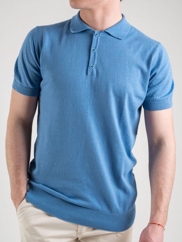 OVER-D – POLO IN MAGLIA LEGGERA DENIM