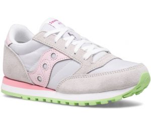SAUCONY – SCARPE BAMBINO JAZZ ORIGINAL GRIGIO/ROSA/VERDE