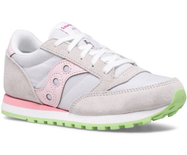 SAUCONY – SCARPE BAMBINO JAZZ ORIGINAL GRIGIO/ROSA/VERDE
