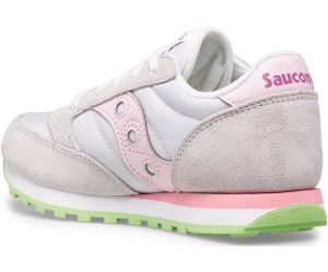 SAUCONY – SCARPE BAMBINO JAZZ ORIGINAL GRIGIO/ROSA/VERDE