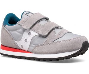 SAUCONY – SCARPE BAMBINO JAZZ DOUBLE GRIGIO/BLUE/ROSSO