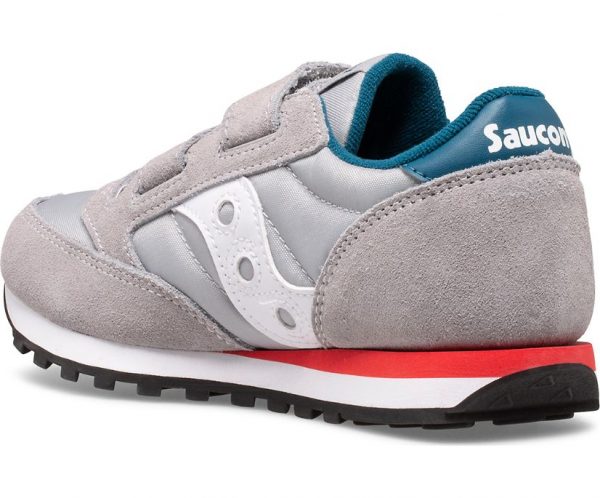 SAUCONY – SCARPE BAMBINO JAZZ DOUBLE GRIGIO/BLUE/ROSSO