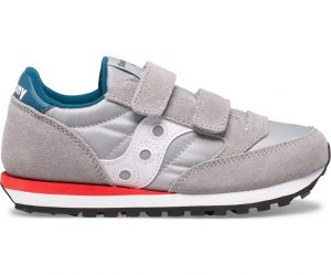 SAUCONY – SCARPE BAMBINO JAZZ DOUBLE GRIGIO/BLUE/ROSSO