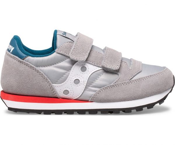 SAUCONY – SCARPE BAMBINO JAZZ DOUBLE GRIGIO/BLUE/ROSSO