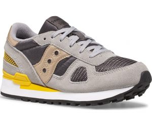 SAUCONY – SCARPE BAMBINO SHADOW ORIGINAL GRIGIO/GIALLO