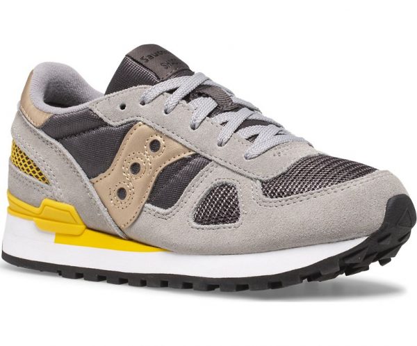 SAUCONY – SCARPE BAMBINO SHADOW ORIGINAL GRIGIO/GIALLO