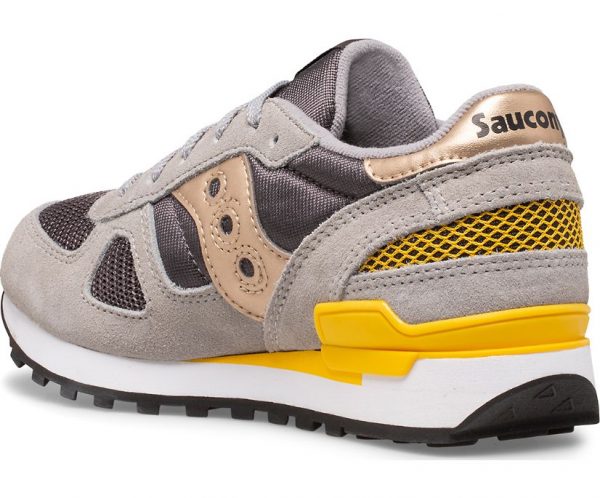 SAUCONY – SCARPE BAMBINO SHADOW ORIGINAL GRIGIO/GIALLO
