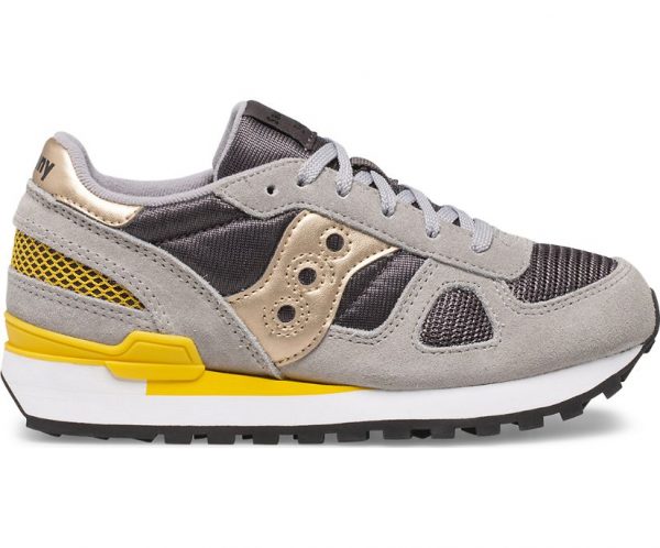 SAUCONY – SCARPE BAMBINO SHADOW ORIGINAL GRIGIO/GIALLO