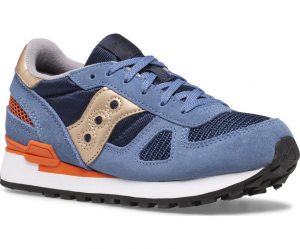 SAUCONY – SCARPE BAMBINO SHADOW ORIGINAL BLUE/ORANGE