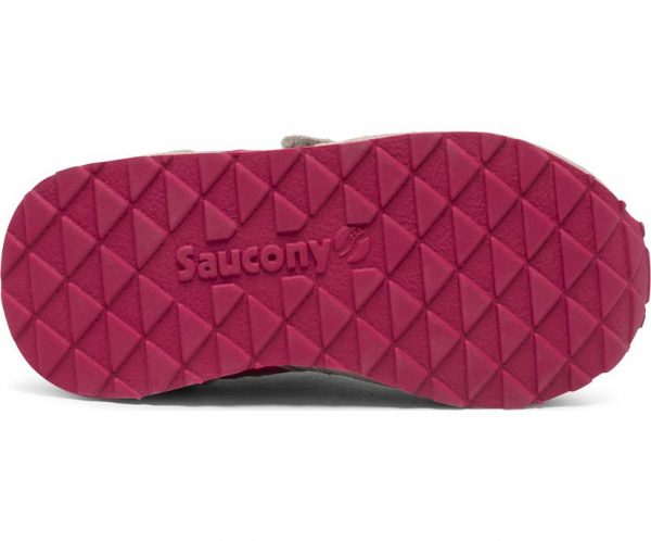 SAUCONY – SCARPE BAMBINI PICCOLI BABY JAZZ HOOK & LOOP TAUPE/BURGUNDY