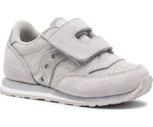 SAUCONY – SCARPE BAMBINI PICCOLI BABY JAZZ HOOK & LOOP SILVER METALLIC