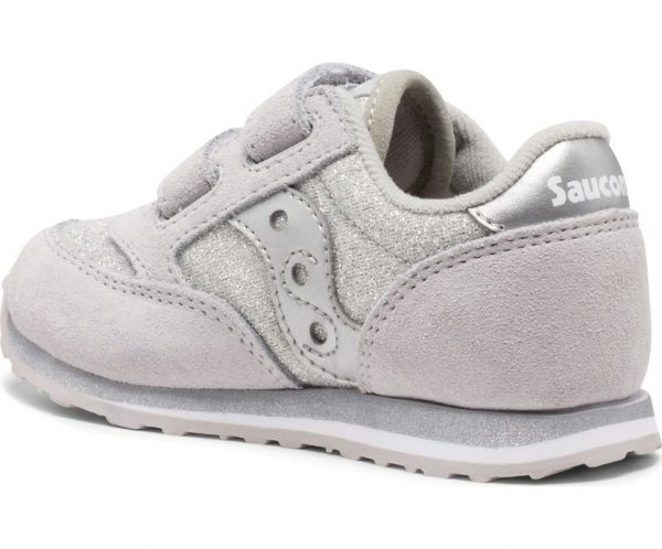 SAUCONY – SCARPE BAMBINI PICCOLI BABY JAZZ HOOK & LOOP SILVER METALLIC