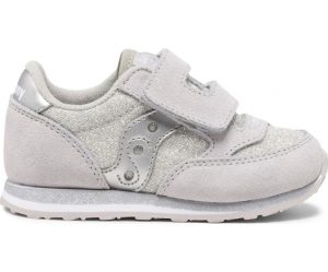 SAUCONY – SCARPE BAMBINI PICCOLI BABY JAZZ HOOK & LOOP SILVER METALLIC