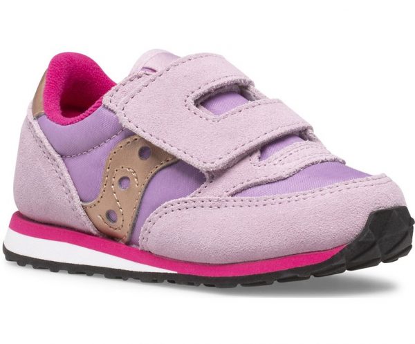 SAUCONY – SCARPE BAMBINI PICCOLI BABY JAZZ HOOK & LOOP MAVUE/ROSA