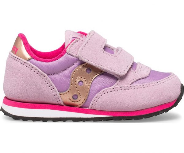 SAUCONY – SCARPE BAMBINI PICCOLI BABY JAZZ HOOK & LOOP MAVUE/ROSA