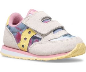SAUCONY – SCARPE BAMBINI PICCOLI BABY JAZZ HOOK & LOOP BIANCO/ROSA/MULTI