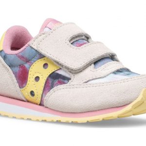 SAUCONY – SCARPE BAMBINI PICCOLI BABY JAZZ HOOK & LOOP BIANCO/ROSA/MULTI