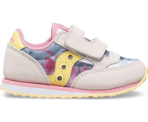 SAUCONY – SCARPE BAMBINI PICCOLI BABY JAZZ HOOK & LOOP BIANCO/ROSA/MULTI