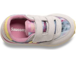 SAUCONY – SCARPE BAMBINI PICCOLI BABY JAZZ HOOK & LOOP BIANCO/ROSA/MULTI