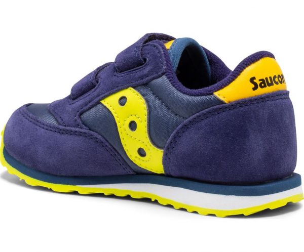 SAUCONY – SCARPE BAMBINI PICCOLI BABY JAZZ HOOK & LOOP BLUE/VERDE/GIALLO