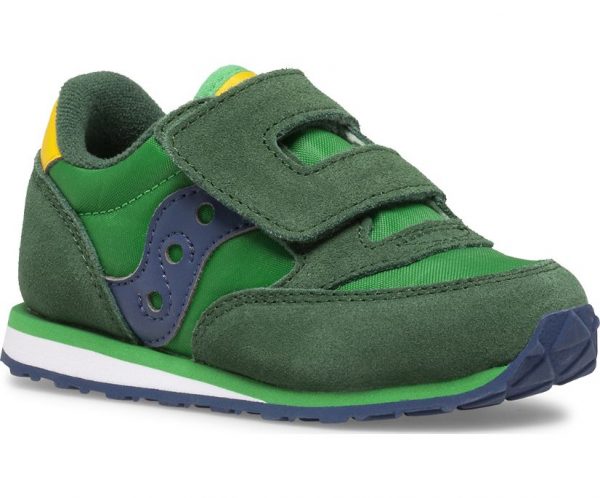 SAUCONY – SCARPE BAMBINI PICCOLI BABY JAZZ HOOK & LOOP VERDE/GIALLO/BLUE