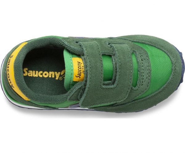 SAUCONY – SCARPE BAMBINI PICCOLI BABY JAZZ HOOK & LOOP VERDE/GIALLO/BLUE