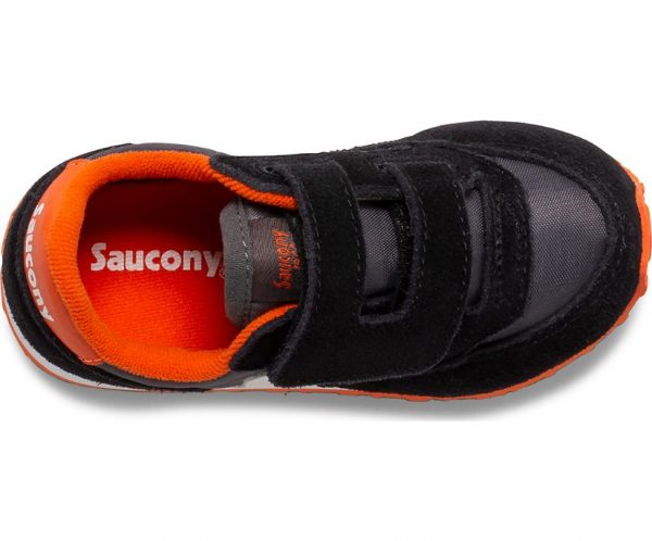 SAUCONY – SCARPE BAMBINI PICCOLI BABY JAZZ HOOK & LOOP NERO/GRIGIO/ORANGE