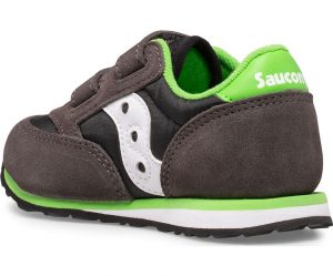 SAUCONY – SCARPE BAMBINI PICCOLI BABY JAZZ HOOK & LOOP VERDE/NERO/GRIGIO