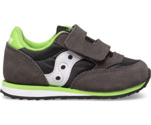 SAUCONY – SCARPE BAMBINI PICCOLI BABY JAZZ HOOK & LOOP VERDE/NERO/GRIGIO