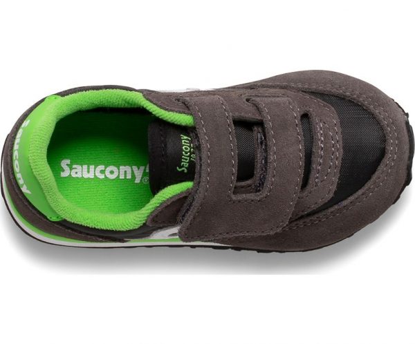 SAUCONY – SCARPE BAMBINI PICCOLI BABY JAZZ HOOK & LOOP VERDE/NERO/GRIGIO