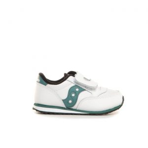 SAUCONY – SCARPE BAMBINI PICCOLI BABY JAZZ HOOK & LOOP BIANCO / VERDE