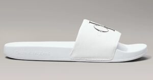 CALVIN KLEIN – Ciabatte Donna in Tela Bianco