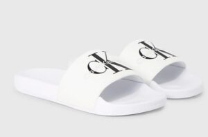 CALVIN KLEIN – Ciabatte Donna in Tela Bianco