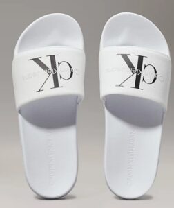 CALVIN KLEIN – Ciabatte Donna in Tela Bianco