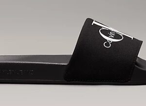 CALVIN KLEIN JEANS – Ciabatte Uomo in Tela Nera