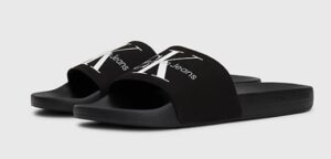 CALVIN KLEIN JEANS – Ciabatte Uomo in Tela Nera