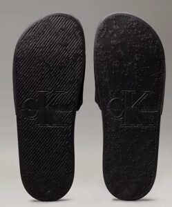 CALVIN KLEIN JEANS – Ciabatte Uomo in Tela Nera