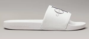 CALVIN KLEIN JEANS – Ciabatte Uomo in Tela Bianca