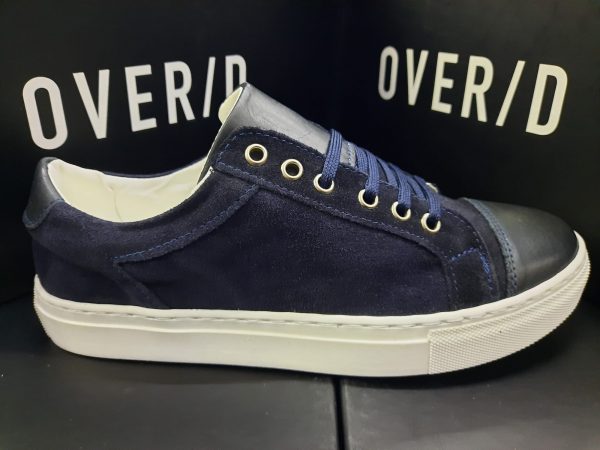 OVER/D – SNEAKERS CAMOSCIO/PELLE BLUE