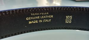 CINTURA MADE IN ITALY VERA PELLE BIANCA