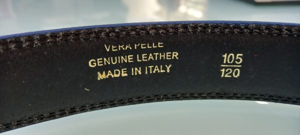 CINTURA MADE IN ITALY VERA PELLE BIANCA